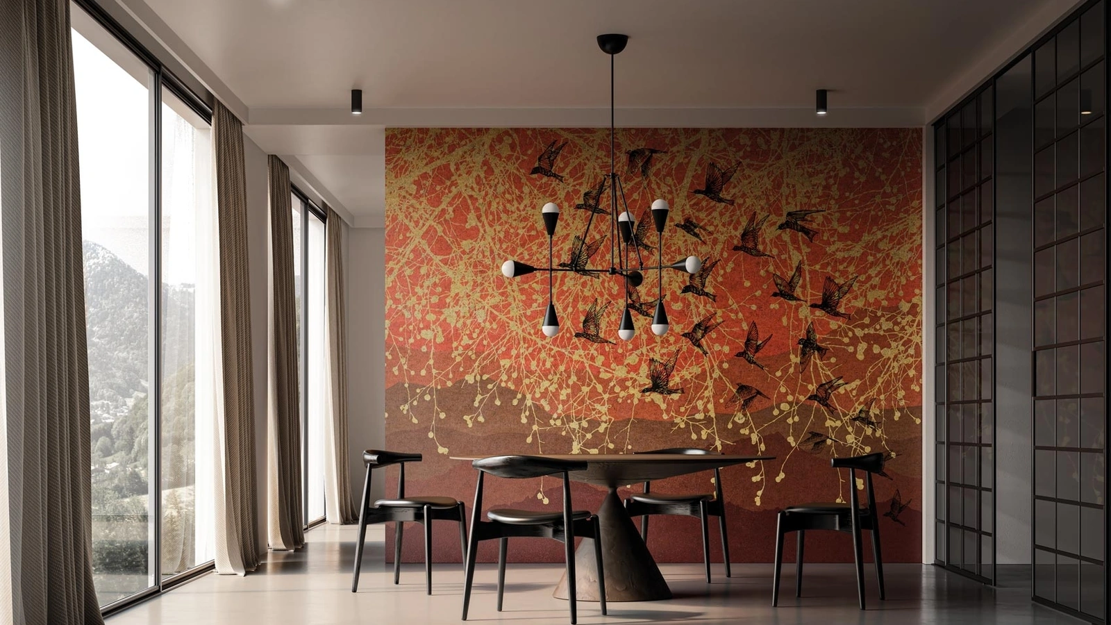 Carta da parati Red Mountain di Instabilelab