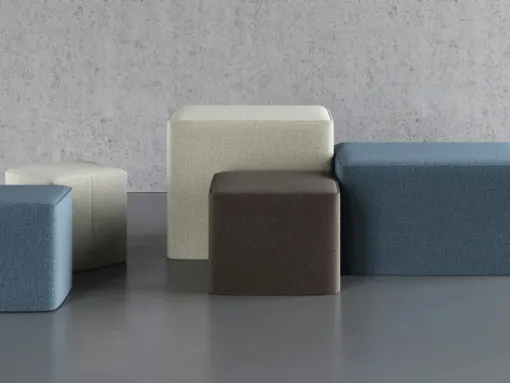 Pouf in tessuto disponibile in cinque misure diverse Porter di Doimo Salotti