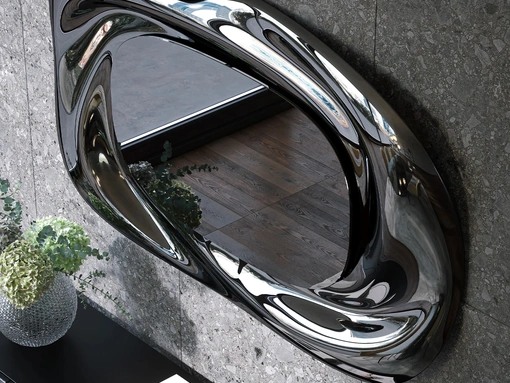 Specchio Vox con cornice in vetro di Tonin Casa