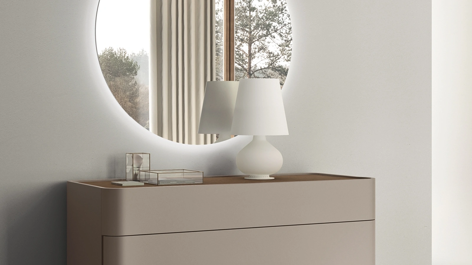 Specchiera con Led Tonda di Maronese