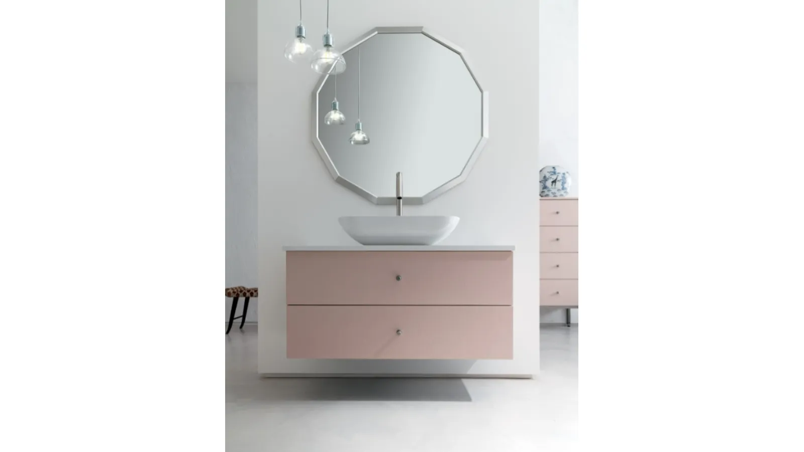 Mobile da Bagno sospeso in laccato opaco B201 BD018 di Compab