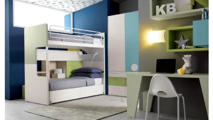 Cameretta con scrivania Alpha Letto a Castello B010 di Doimo Cityline