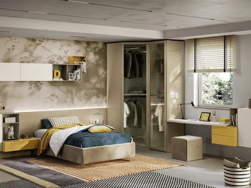 Cameretta per ragazzi Y102 di Moretti Compact Camerette