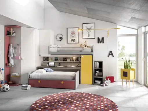 Cameretta ad un letto con ampia zona studio Comp 341 di Tumidei