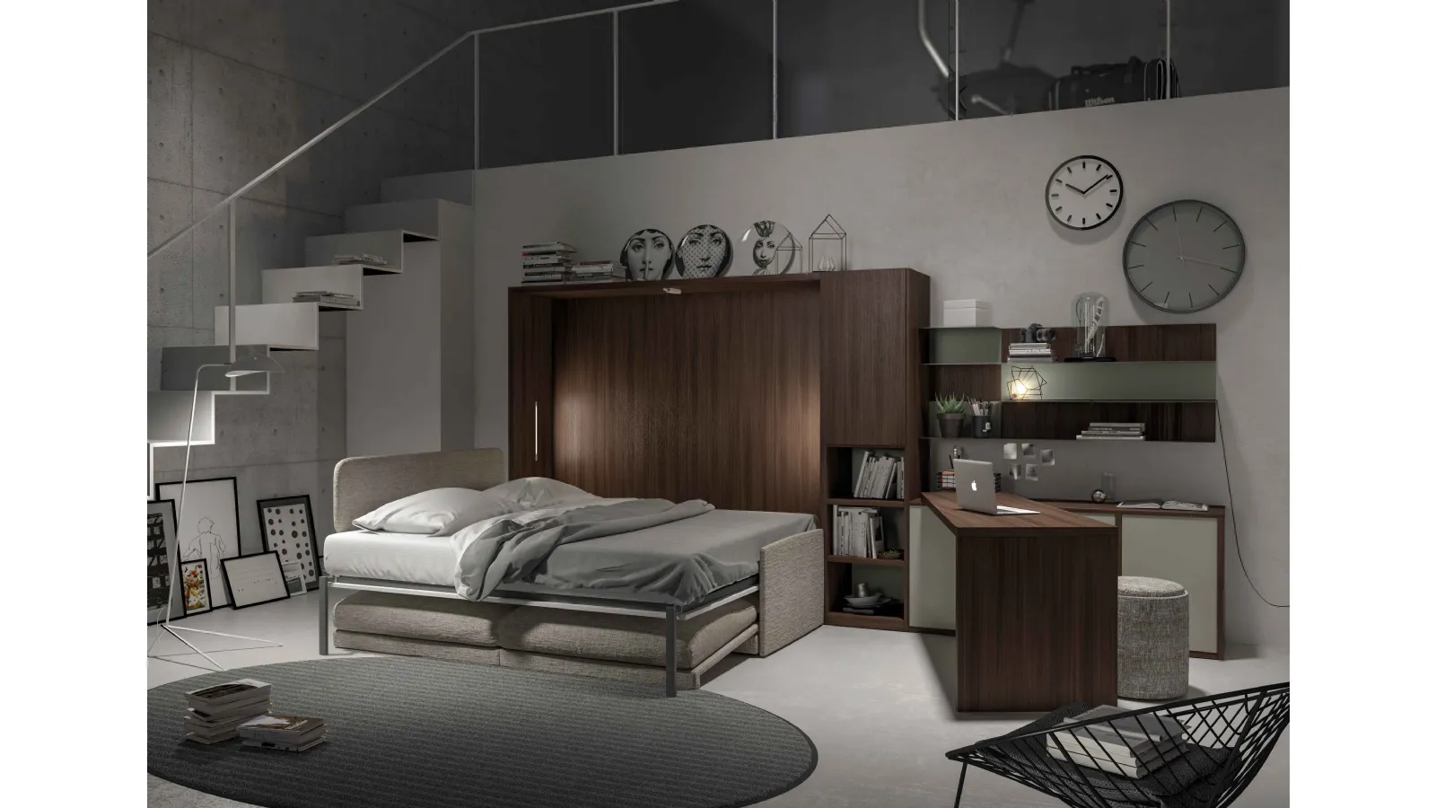 Letto a scomparsa Block System Comp 266 di Tumidei