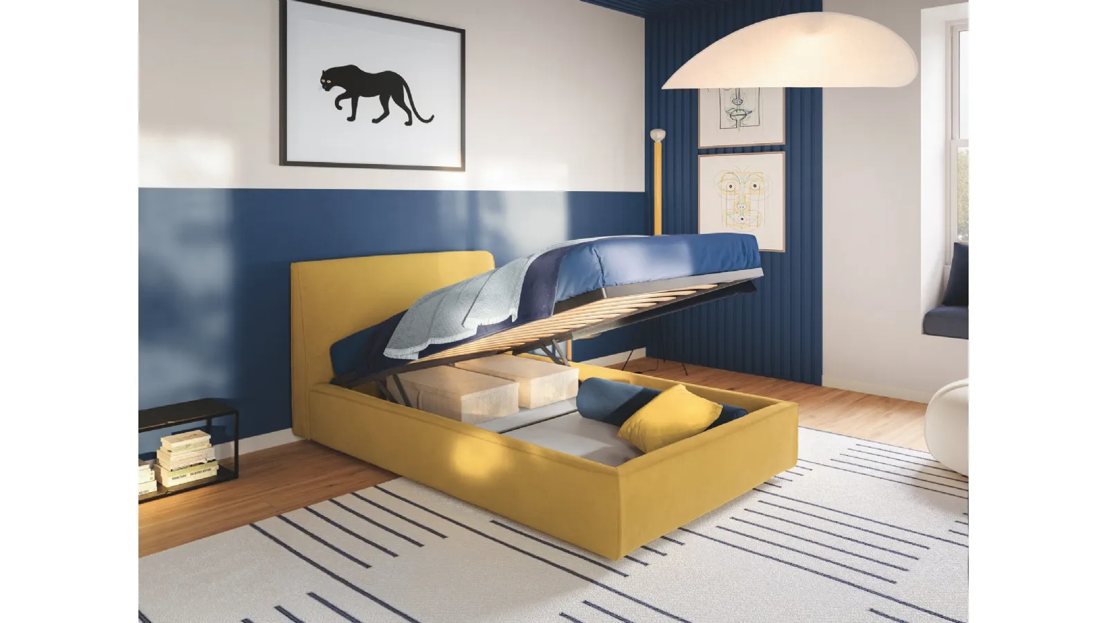 Letto singolo con box contenitore Ada di Twils