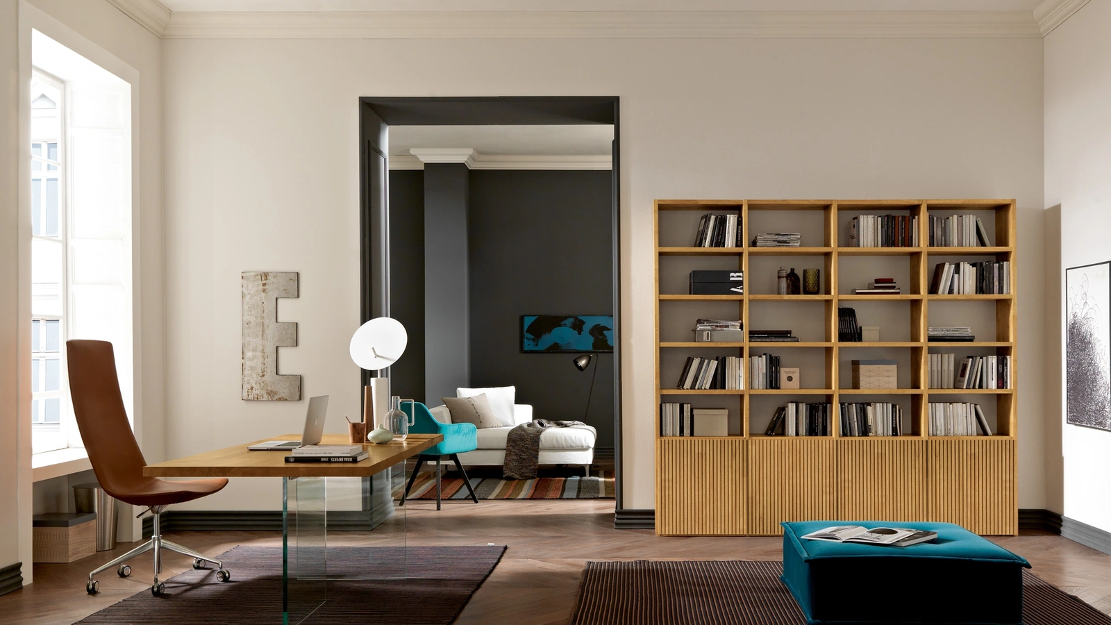 Libreria a muro in legno Mixer 11 di FGF Mobili