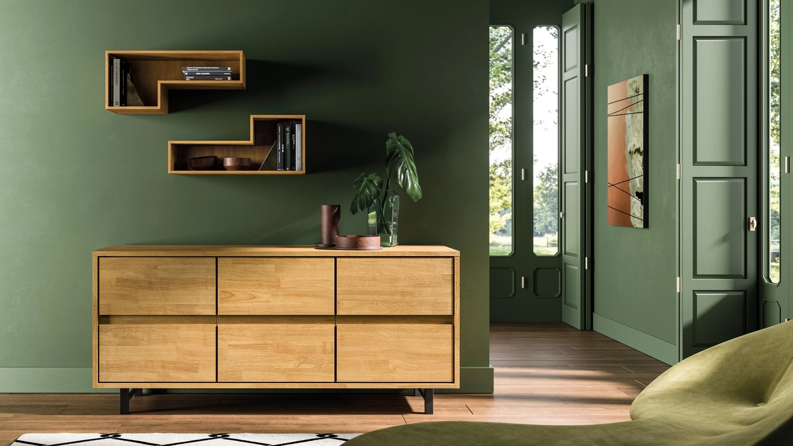 Madia in legno massello Living di FGF Mobili