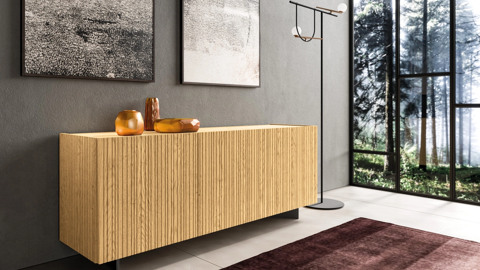 Madia Mizar in legno cannettato di FGF Mobili