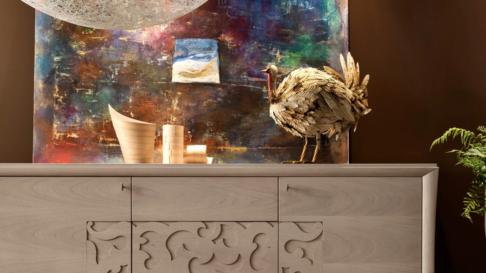 Madia a tre ante con decoro Portofino 01 di Modo 10