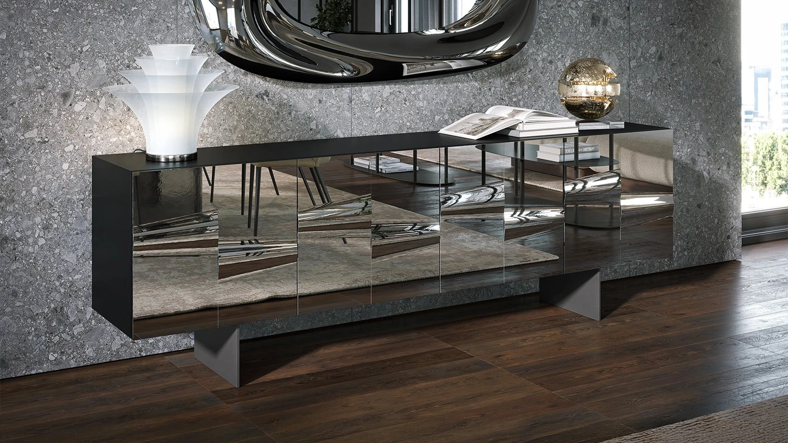 Madia in vetro fuso Saffira di Tonin Casa