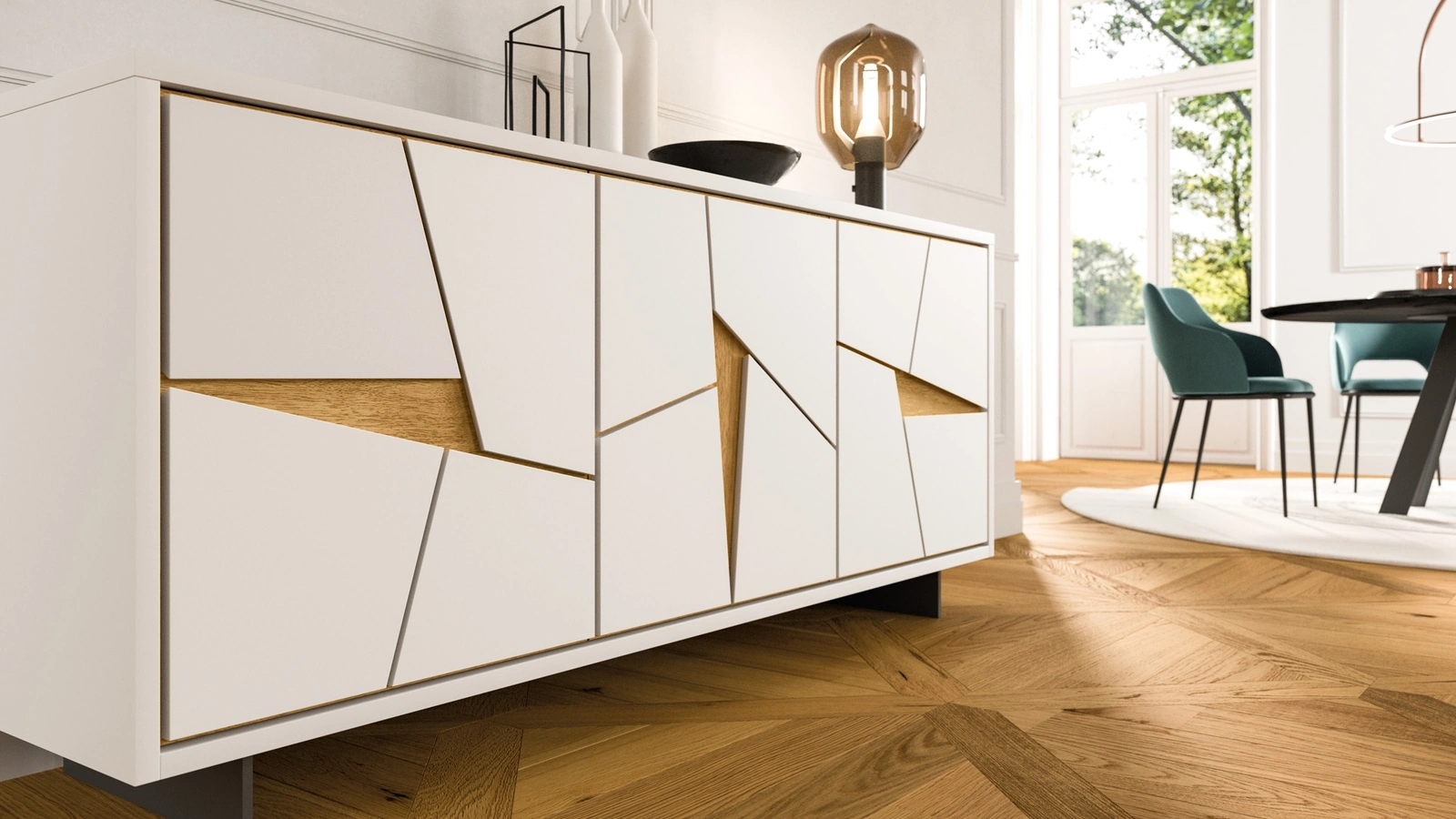 Madia in legno laccato Special di FGF Mobili