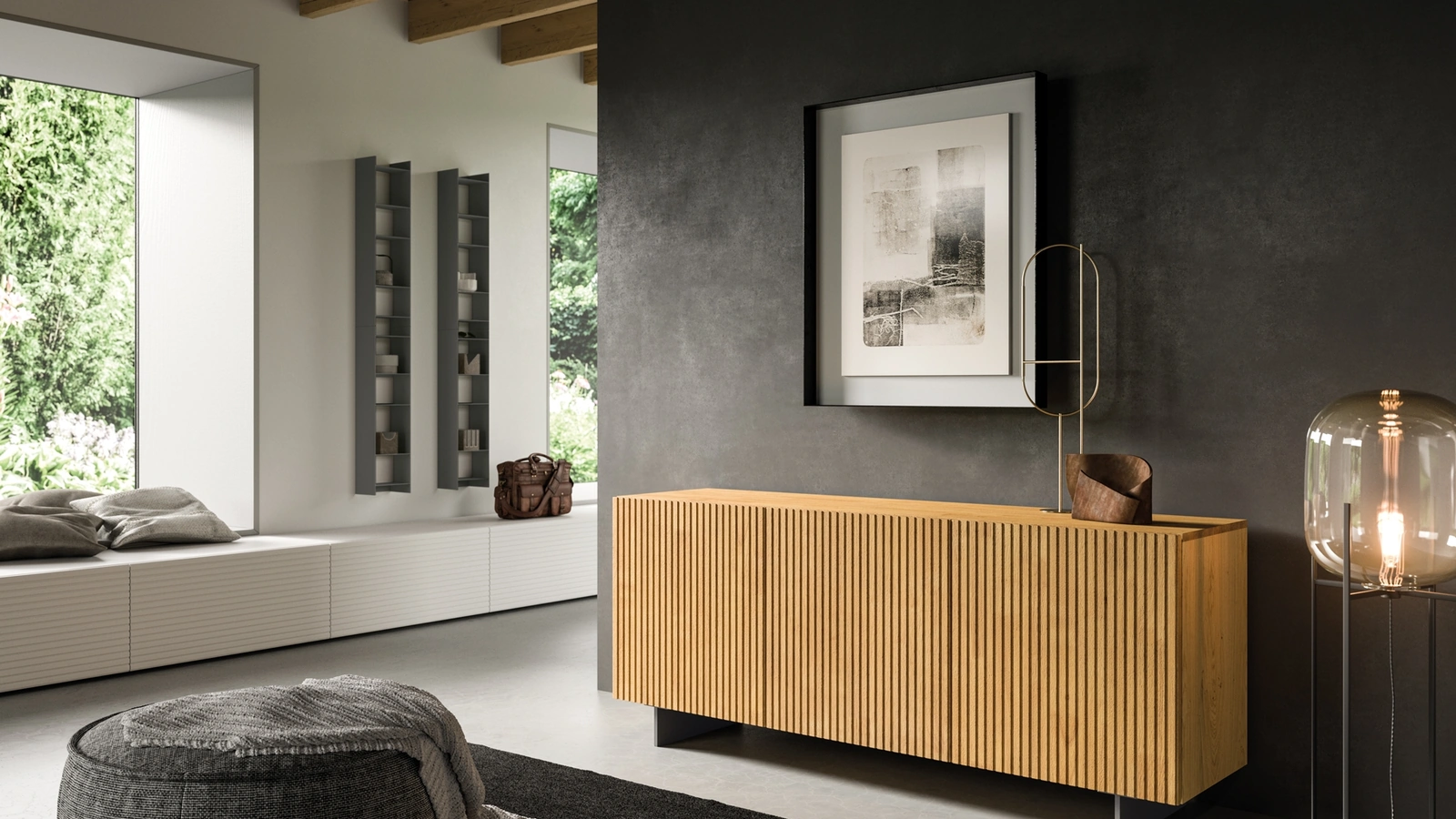 Madia in legno cannettato Star di FGF Mobili