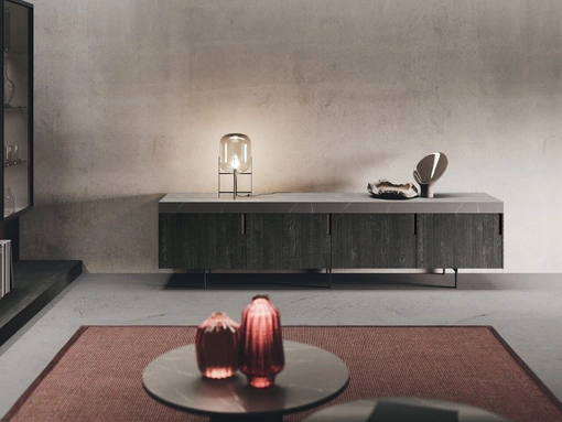 Madia Vogue Legno in rovere e gres di Binova