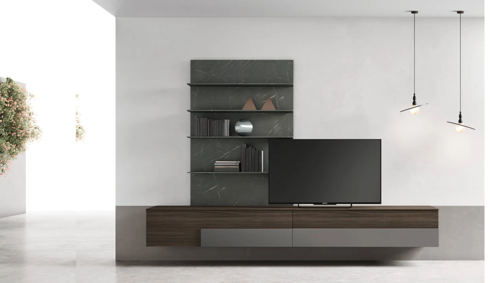 Mobile Porta Tv sospeso sm2361 di Maronese