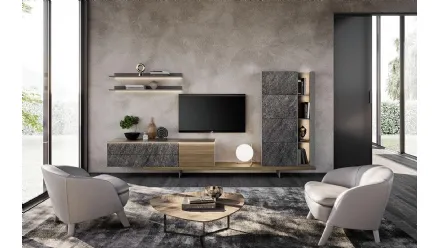 Parete Attrezzata Composizione Horizon 1010 di Mobilgam