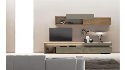 Parete Attrezzata Composizione Horizon 1020 di Mobilgam