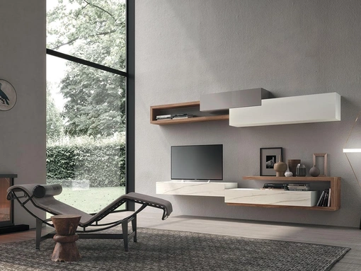 Parete Attrezzata Composizione Horizon 929 di Mobilgam