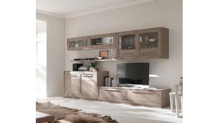 Parete Attrezzata Tea Y in legno finitura Denver di Fasolin