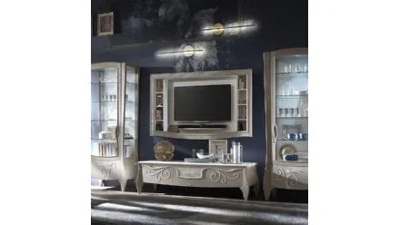 Parete Attrezzata Trésor TS1 finitura Cipria e Gesso di Fasolin