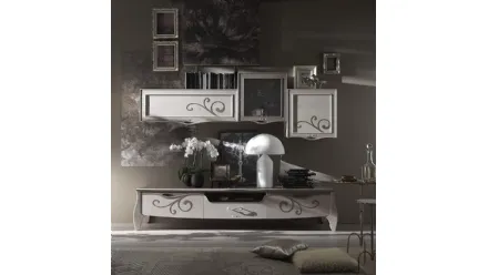 Parete Attrezzata Trésor TS2 finitura Cipria e Denver di Fasolin