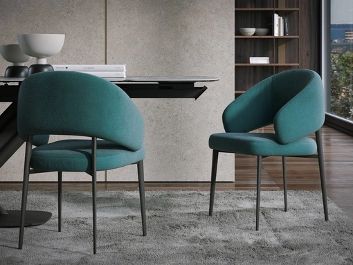 Sedia Astra in tessuto imbottito di Tonin Casa