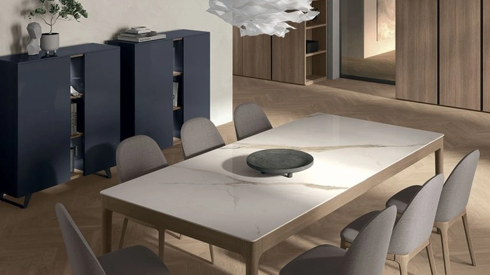 Sedia Dada in tessuto e legno di Tomasella