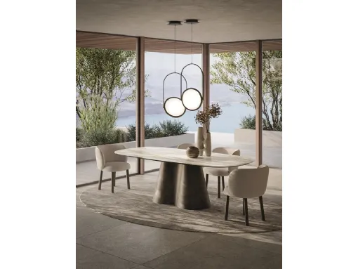 Sedia Shanti in tessuto imbottito di Ronda Design