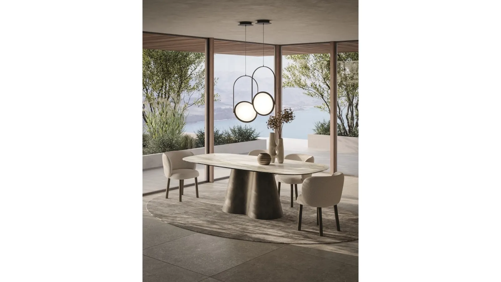 Sedia Shanti in tessuto imbottito di Ronda Design