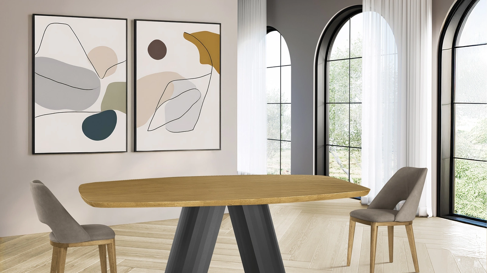 Tavolo a botte in legno Arcos di FGF Mobili