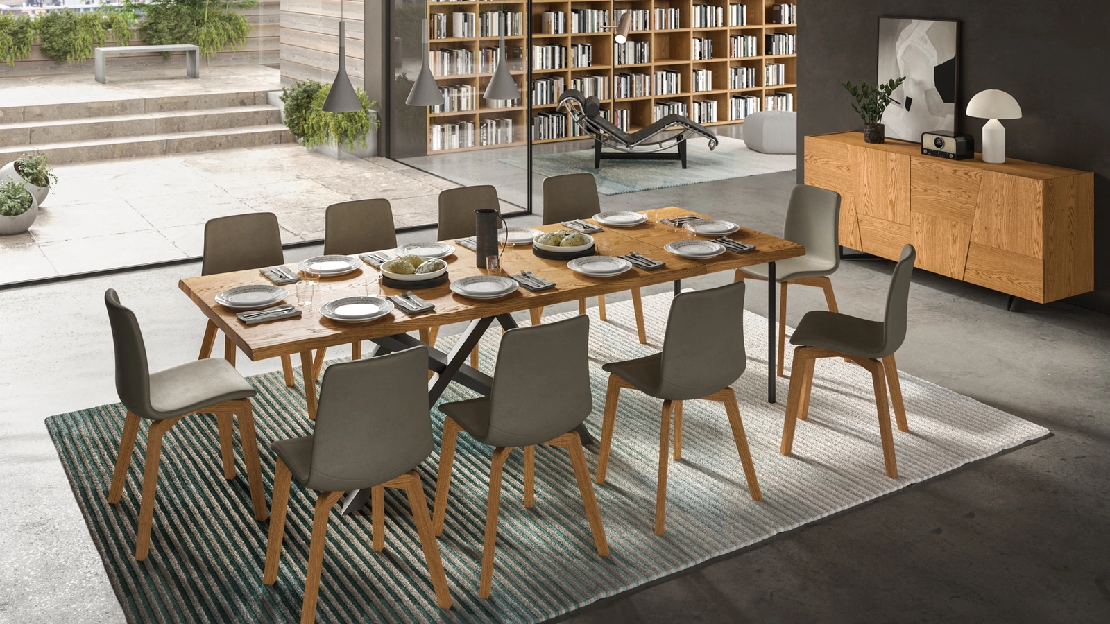 Tavolo Crossing estensibile di FGF Mobili