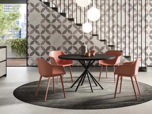 Tavolo rotondo Miky 6 gambe di FGF Mobili