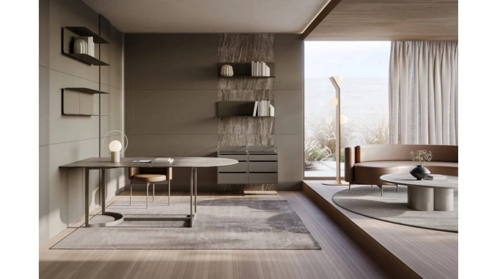 Tavolo ovale Slice di Ronda Design