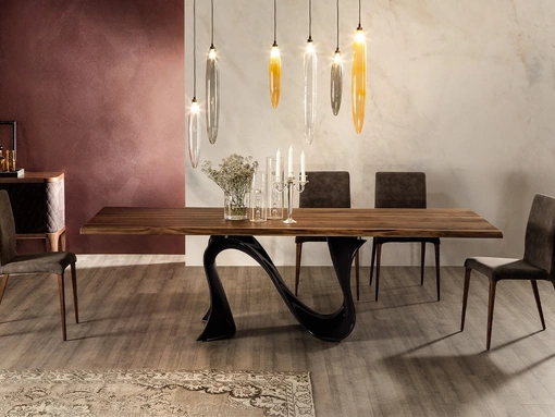 Tavolo Wave in noce canaletto di Tonin Casa