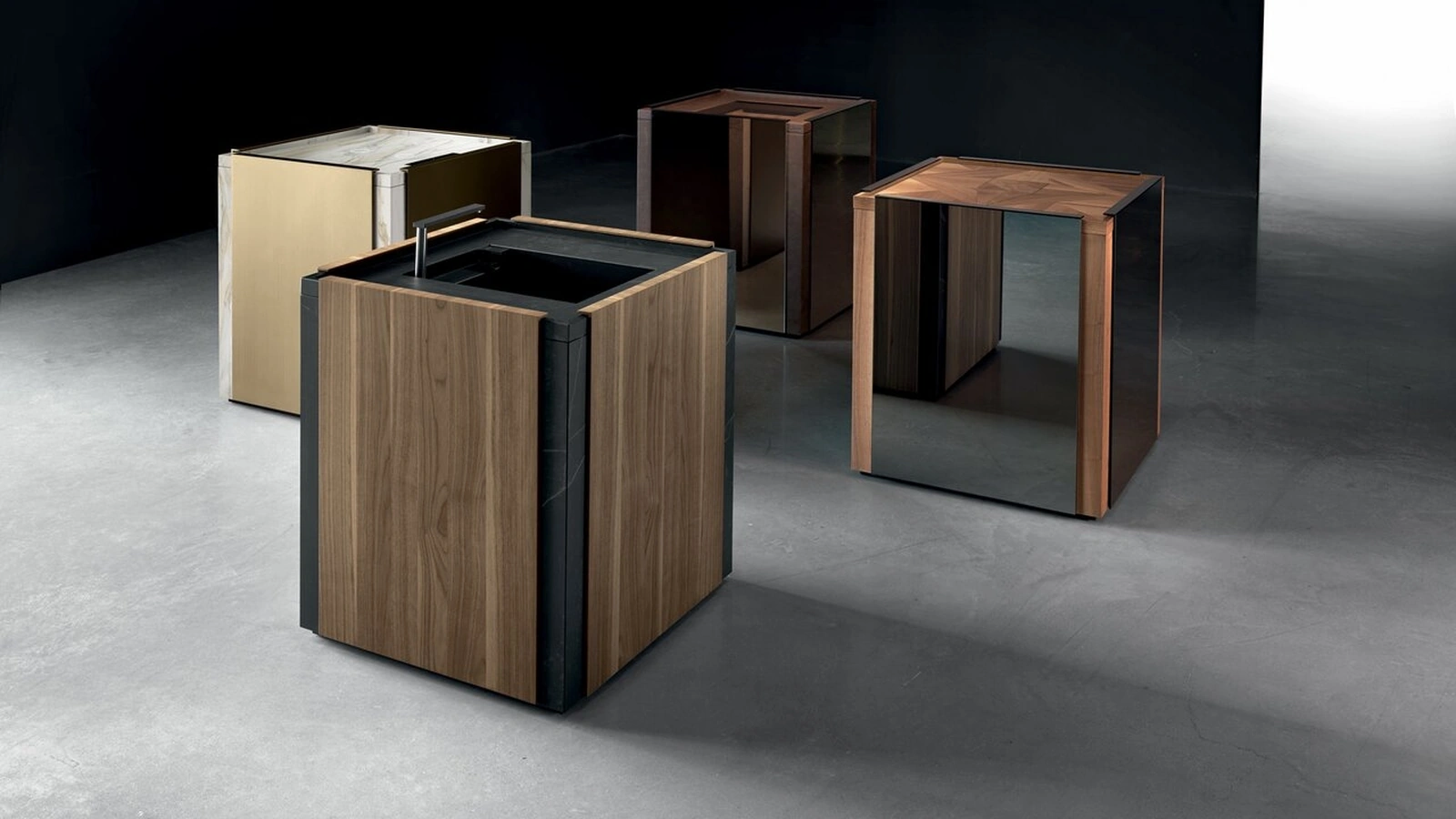 Cucina Design  monoblocco Ono Fire & Water di Binova