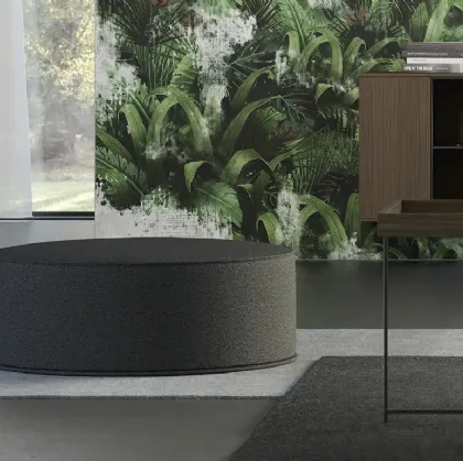 Pouf dalla forma circolare Mitos di Doimo Salotti