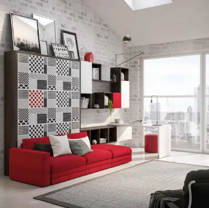 Letto a scomparsa Divano On Off Comp 251 di Tumidei