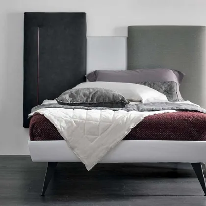 Letto singolo con testiera Skyline di Tomasella