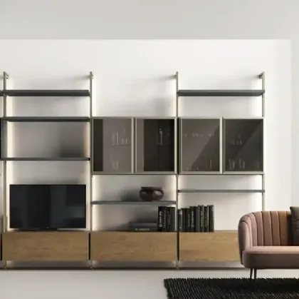 Libreria Kosmos KL218 di Moretti Compact Giorno Notte
