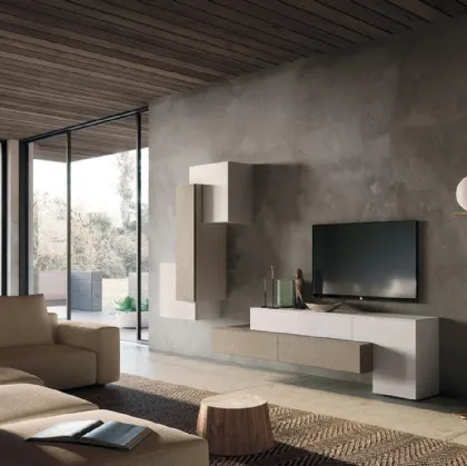 Parete Attrezzata Composizione Horizon 908 di Mobilgam