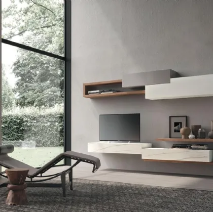 Parete Attrezzata Composizione Horizon 929 di Mobilgam