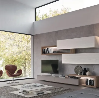 Parete Attrezzata Composizione Horizon 930 di Mobilgam