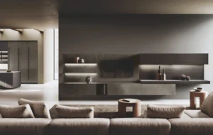 Parete Attrezzata Bluna Legno Rigato di Binova