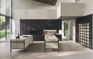Cucina Design con doppia isola Lab Grès di Binova